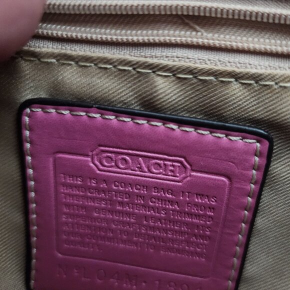 Coach Wicker & Pink patent leather Trim vacation tote - Picture 3 of 6